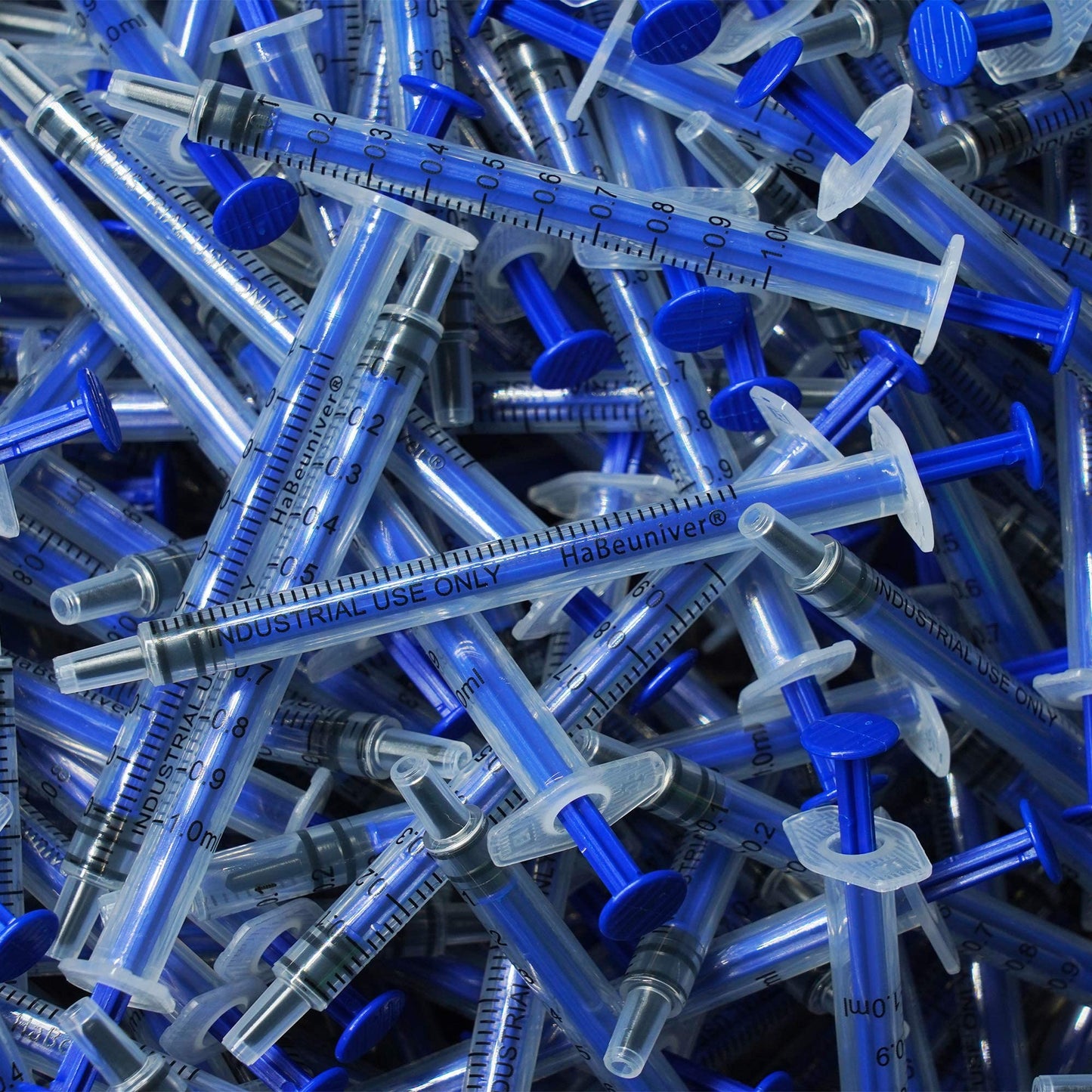 100Pack 1ml 1cc Pipette Syringe with Caps for Scientific Labs and Pet Feeding Multiple Uses Disposable Syringe Tools