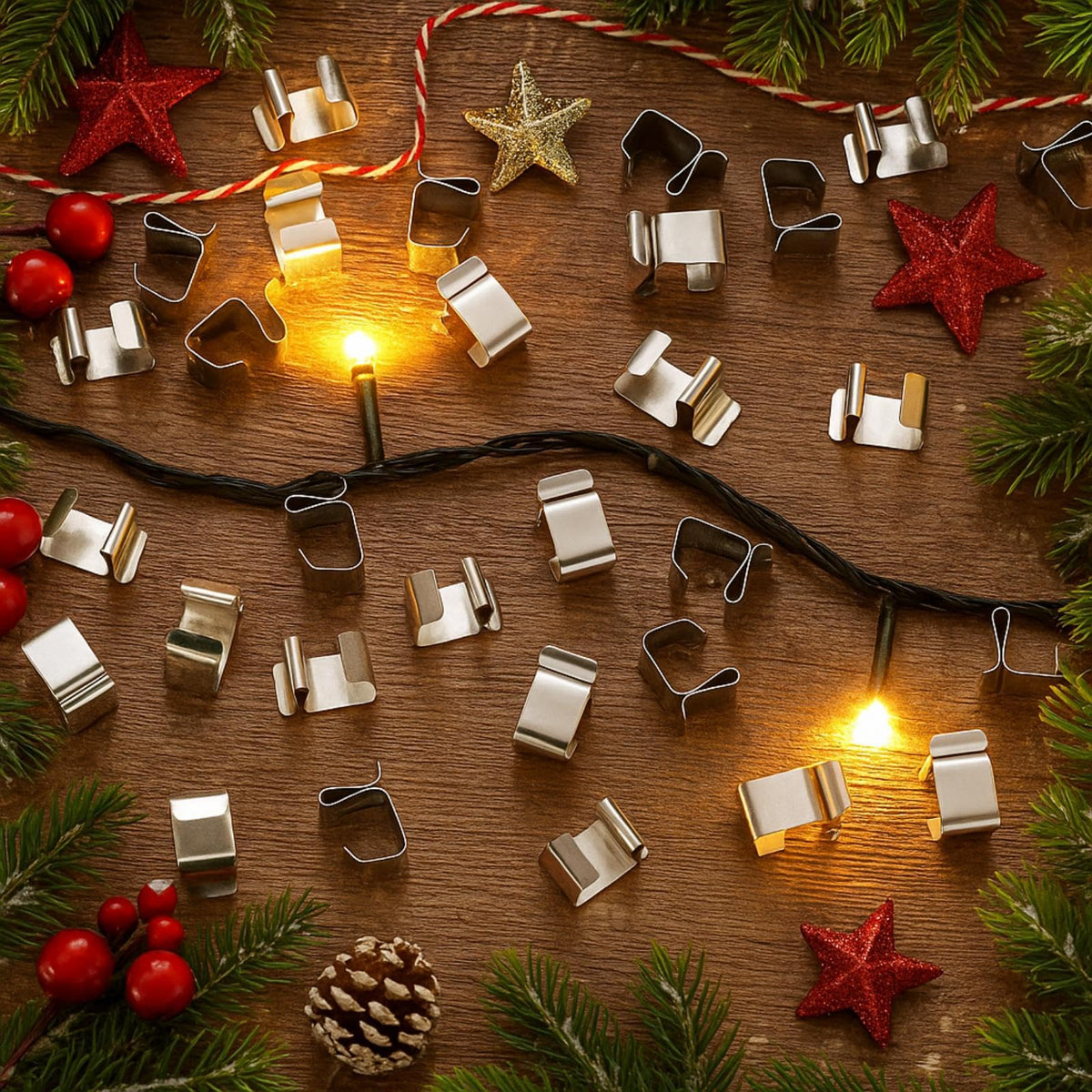 200 Pcs Metal Gutter Hooks for Christmas Outdoor Lights, 21 x 14.5 mm 🍁 All In One Marketplace Canada