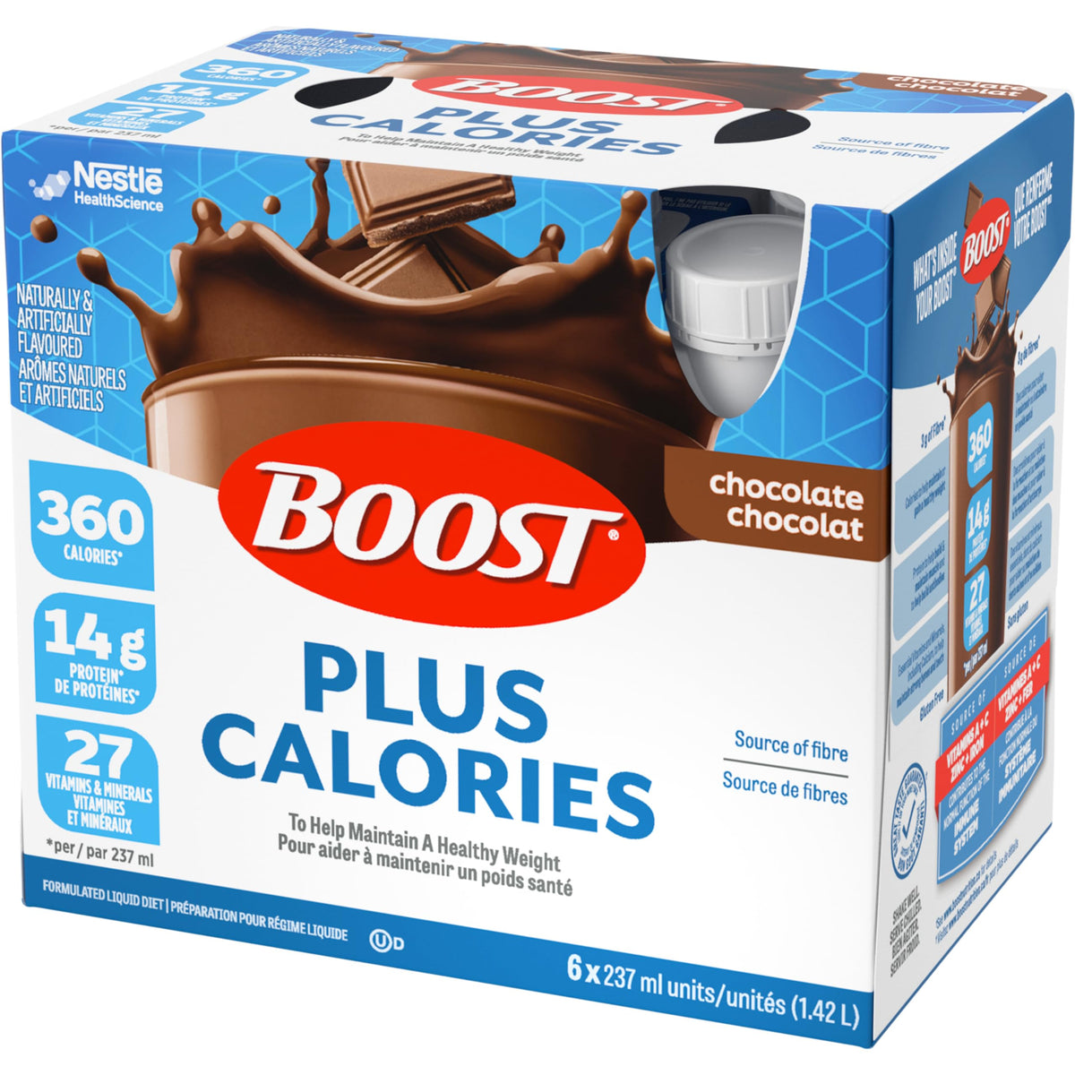 BOOST PLUS Complete Nutrition Drink – Chocolate, 24 Bottles, 6.2 kg