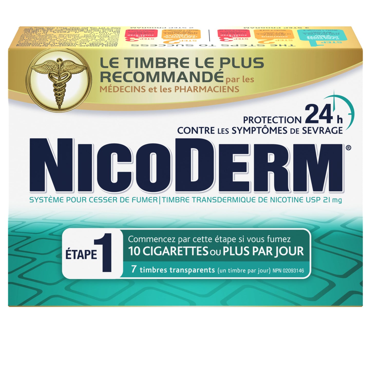 NicoDerm Clear Nicotine Patches Step 1 (21mg) – Discreet 24-Hour Quit Smoking Aid, All-Day Craving and Withdrawal Support, Easy to Use Stop Smoking Patches, 7 Count 🍁 All In One Marketplace Canada
