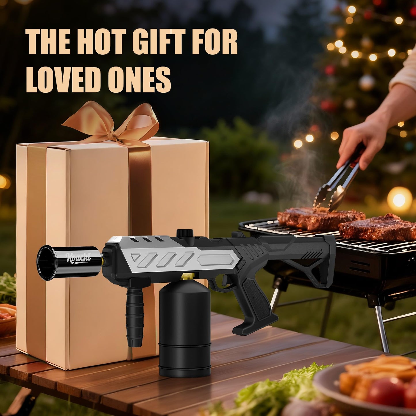 Powerful Propane Torch Gun, Blow Torch with Adjustable Flame, Flamethrower Kitchen Torch Gun Gas Welding Kits for Outdoor BBQ, Searing Steak, Camping & Charcoal Torch Lighter(Tank Not Included) - Available at All In One Marketplace Canada