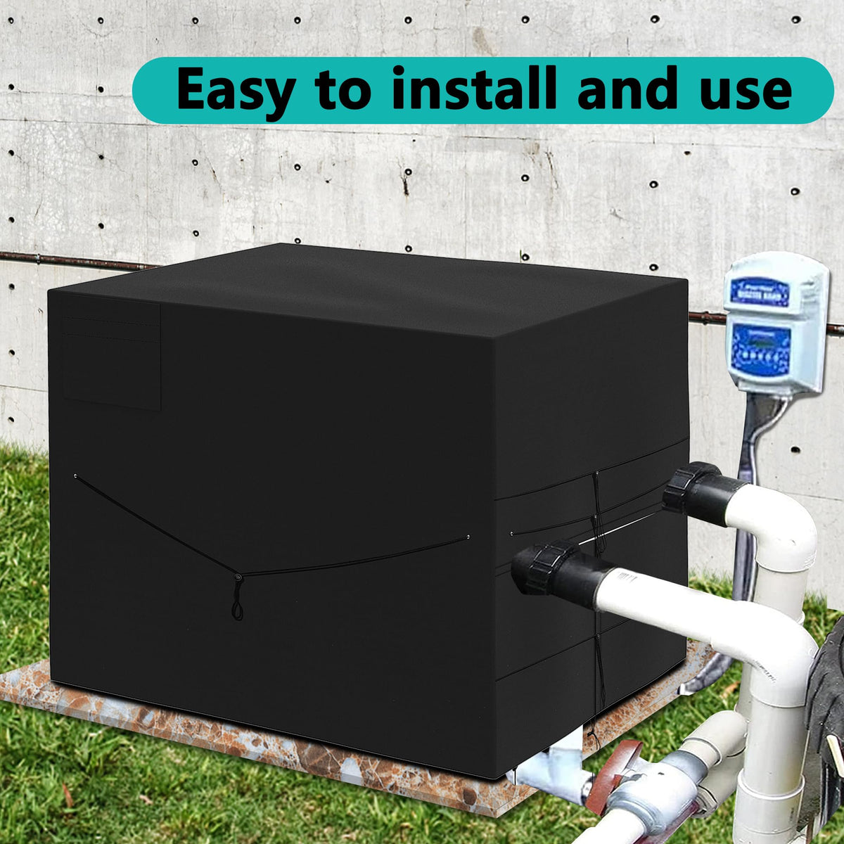 Pool Heat Pump Cover, 40" x 34" x 31" 600D Waterproof Pool Equipment Cover 🍁 All In One Marketplace Canada