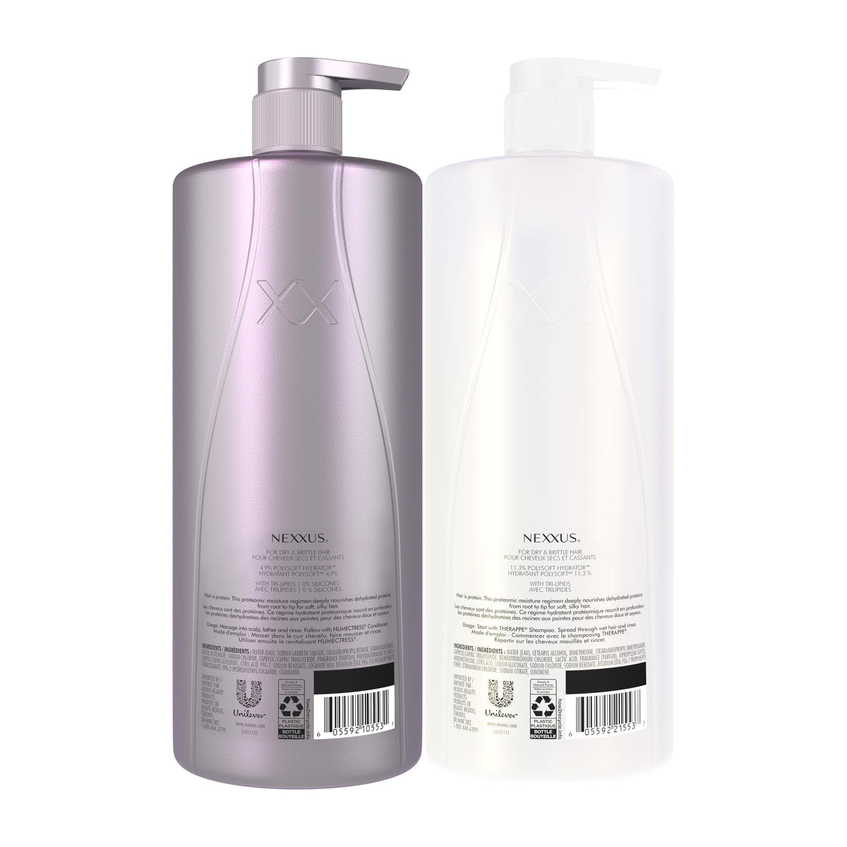 Nexxus Therappe Humectress Moisture Shampoo & Conditioner, 1L, 2-Pack