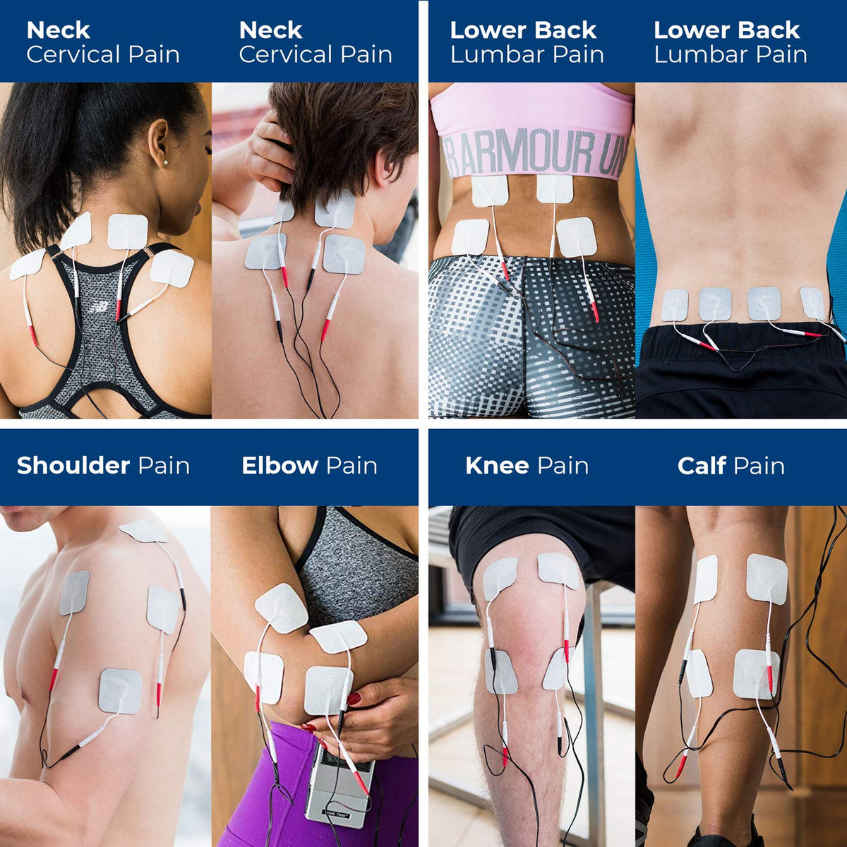 Official TENS 7000 OTC Electrodes Machine Electrode Pads - 48 Pack, Premium Quality OTC TENS Unit Replacement Pads, 2" X 2" - TENS Unit Pads Compatible with Most TENS Machines Value Pack