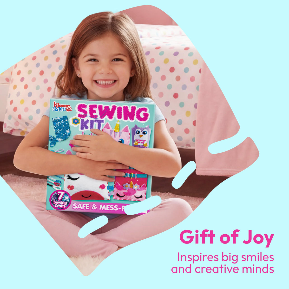 Klever Kits 7 Sewing Projects- My First Felt Sewing Kit- Easy DIY Wildlife Artworks of Unicorn Pillow and Mermaid Card Holder, Christmas Birthday Gifts for Girl, Crafts for Kids 4 5 6 7 8 🍁 All In One Marketplace Canada