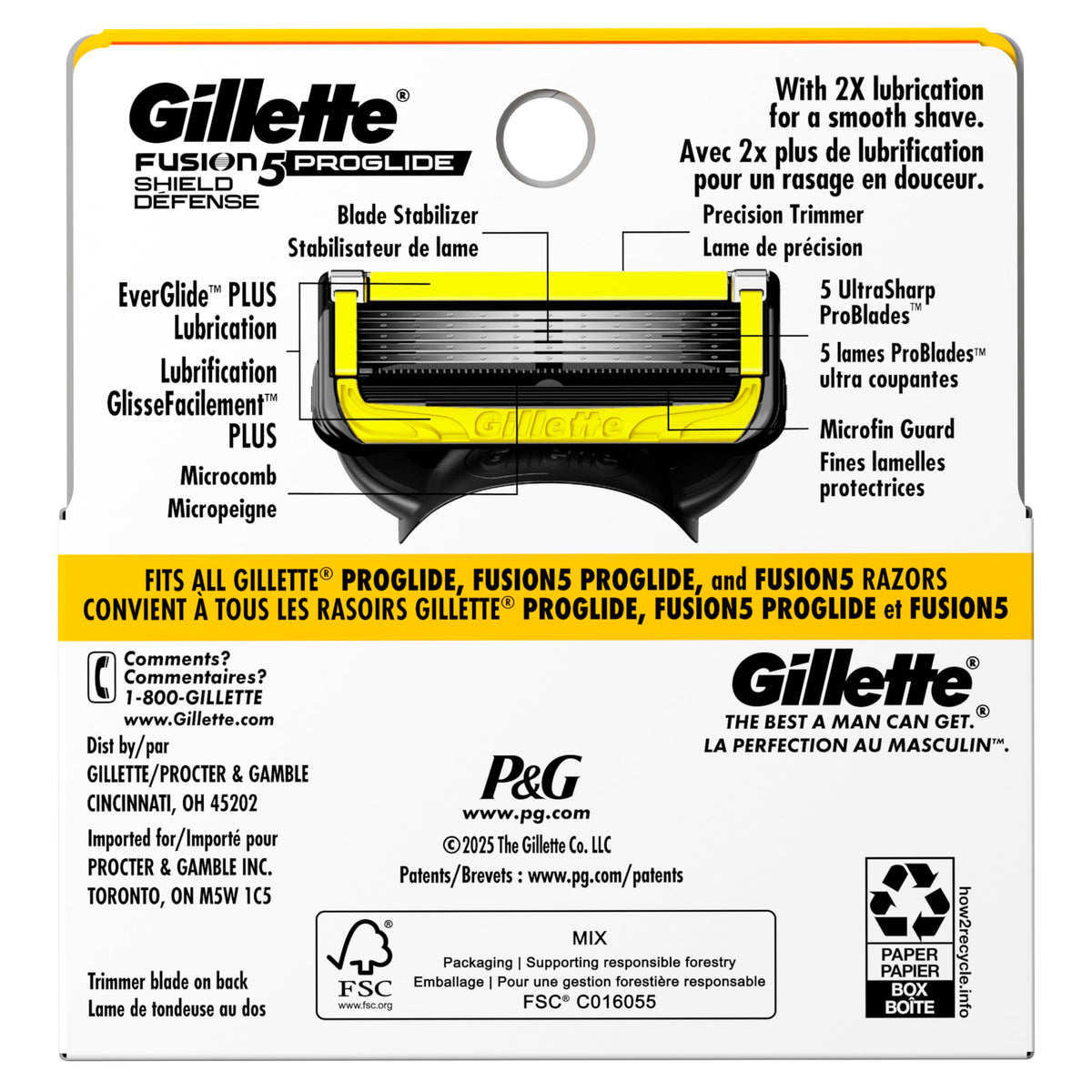 Gillette Fusion Proshield Men's Razor Blade Refills, 4-Count