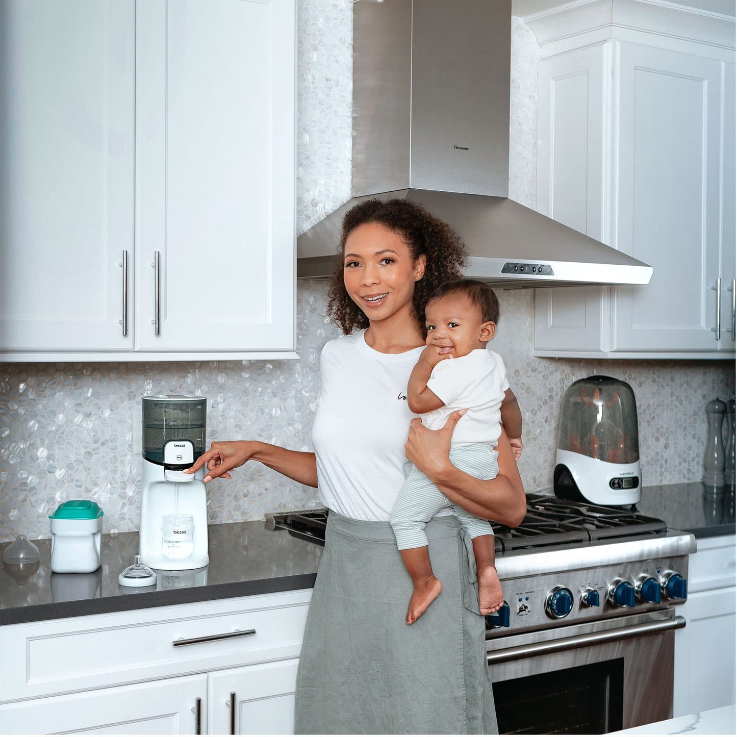 Baby Brezza Instant Warmer - Instantly Dispense Warm Water at Perfect Baby Bottle Temperature - Traditional Baby Bottle Warmer Replacement - Fast Baby Formula Bottles 24/7-3 Temperatures Baby Brezza