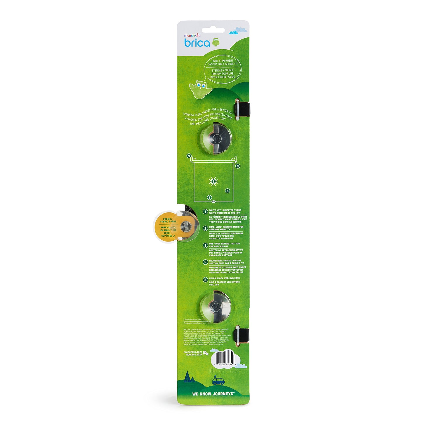 Munchkin Brica Mega White Hot Roller Shade Black Brica
