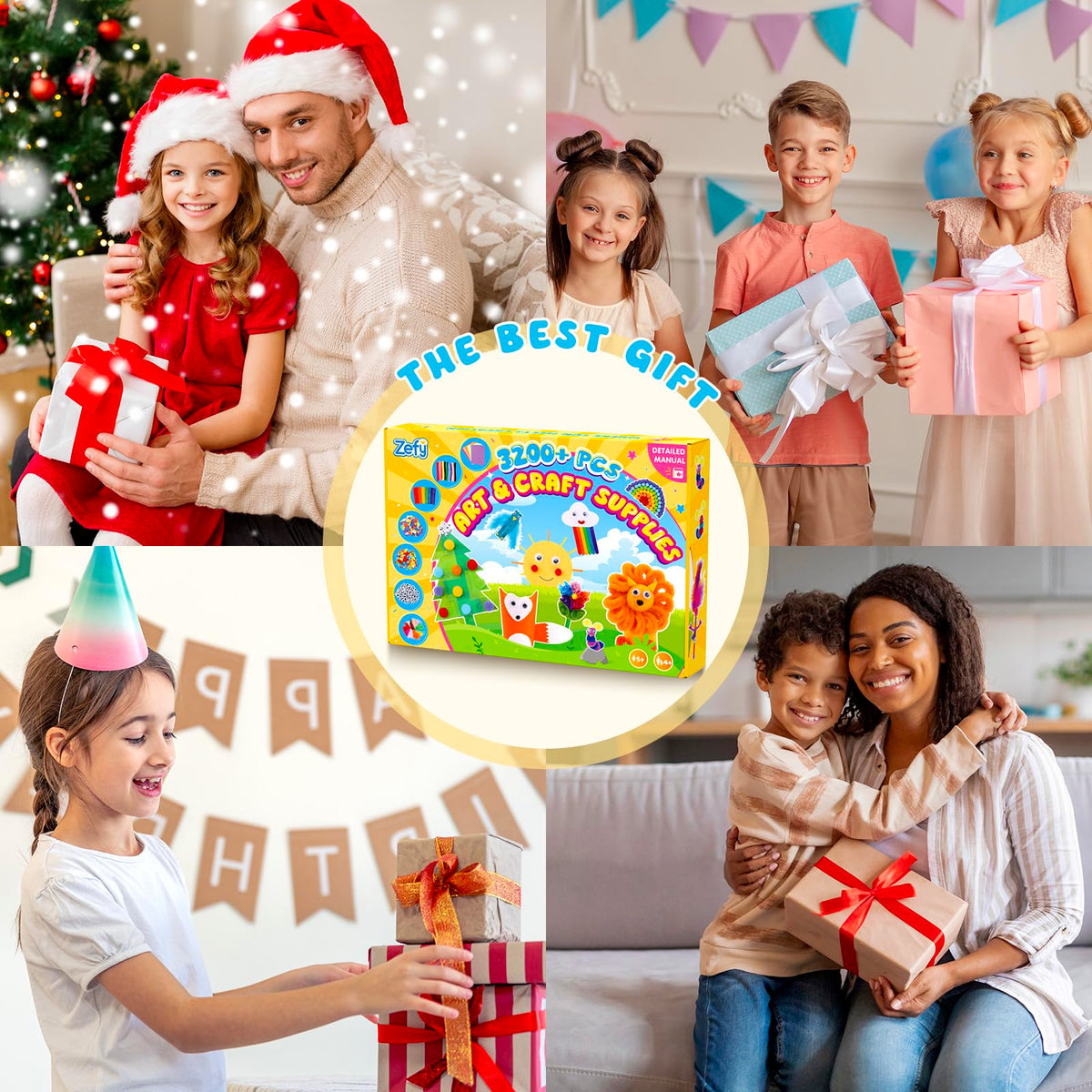 Zefy 3200+ Pcs Arts and Crafts Supplies for Kids 🍁 All In One Marketplace Canada