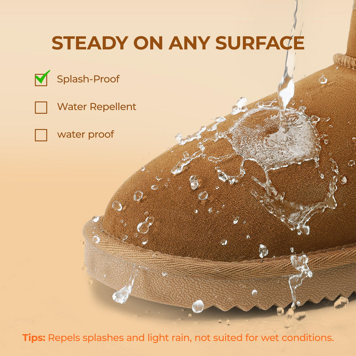 DREAM PAIRS Women's Mini Winter Snow Boots Genuine Suede,Chestnut,7.5 🍁 All In One Marketplace Canada