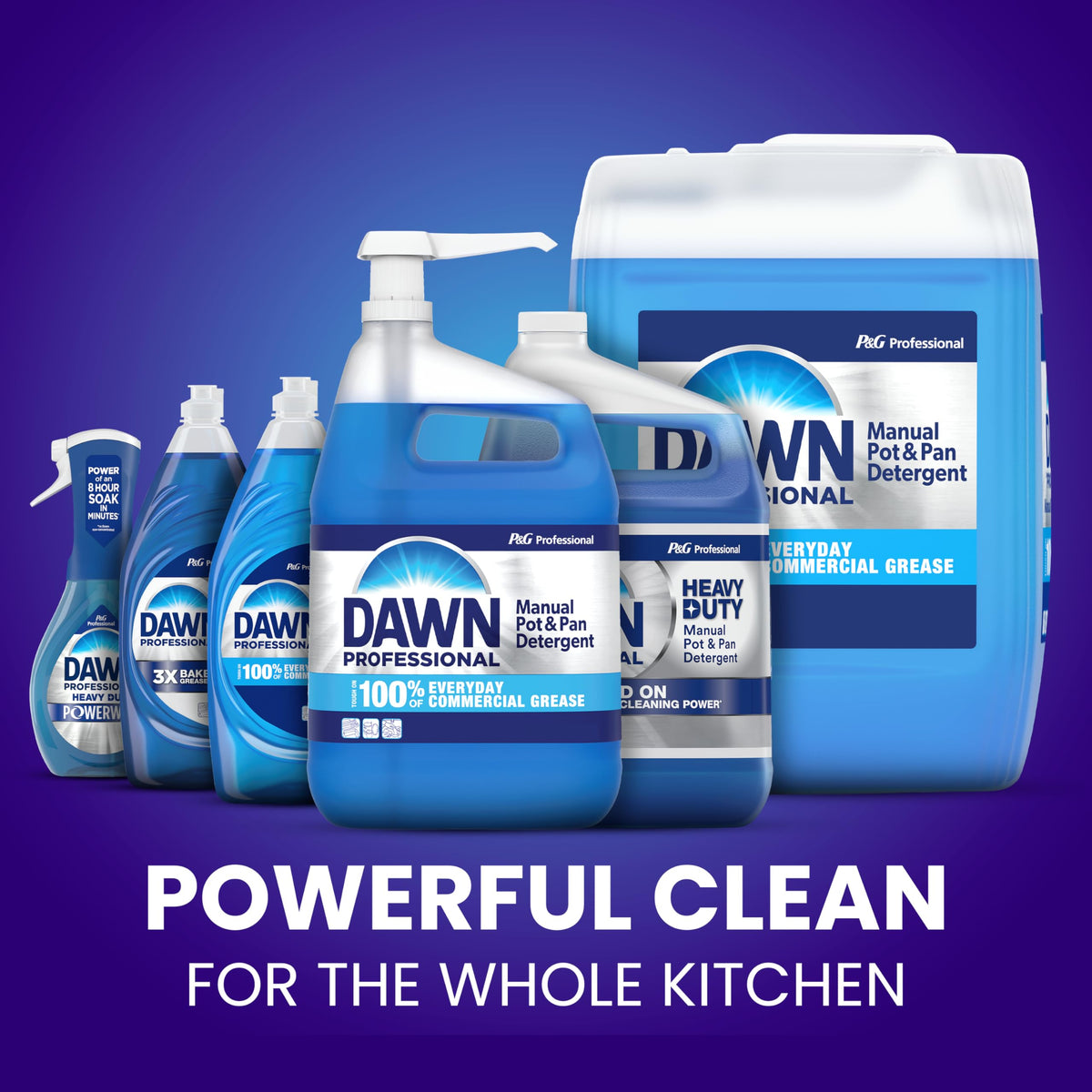 Dawn Professional Manual Pot and Pan Detergent, Bulk Liquid Dish Soap For Commercial Kitchens, For Everyday Grease in 3-Comp Sinks, 2 count (3.78 L Each) with 1 Pump