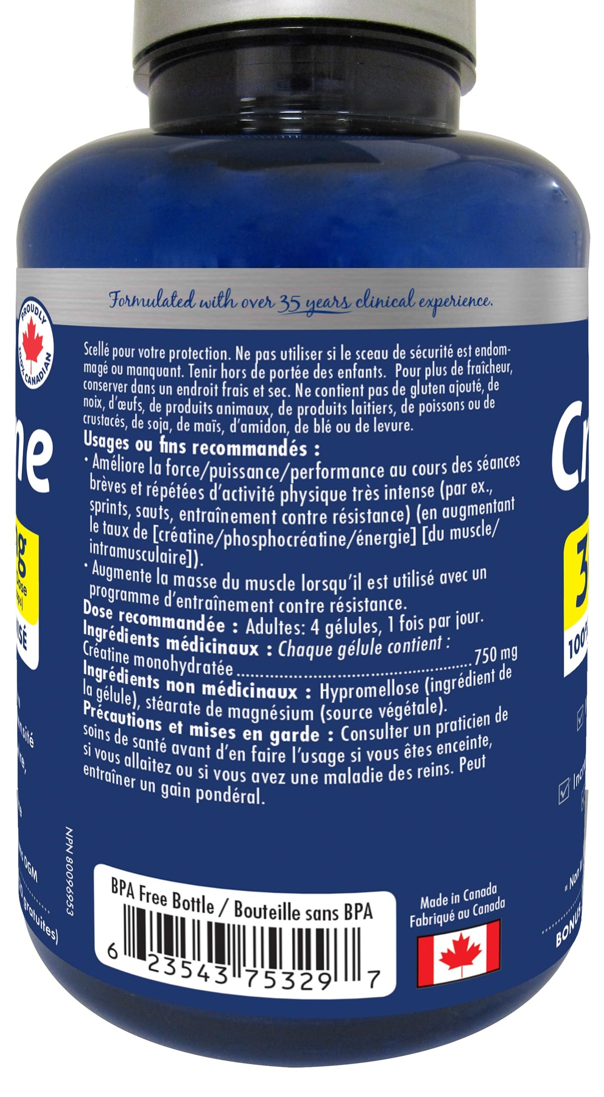 Naka Platinum Creatine Monohydrate Capsules — 100% Pure Micronized — 3g Per Dose — Supplement for Muscle Growth, Increased Strength, Enhanced Energy and Improved Athletic/Sports Performance — Vegan, Gluten-Free, Made in Canada — 50 servings — 200 vcaps