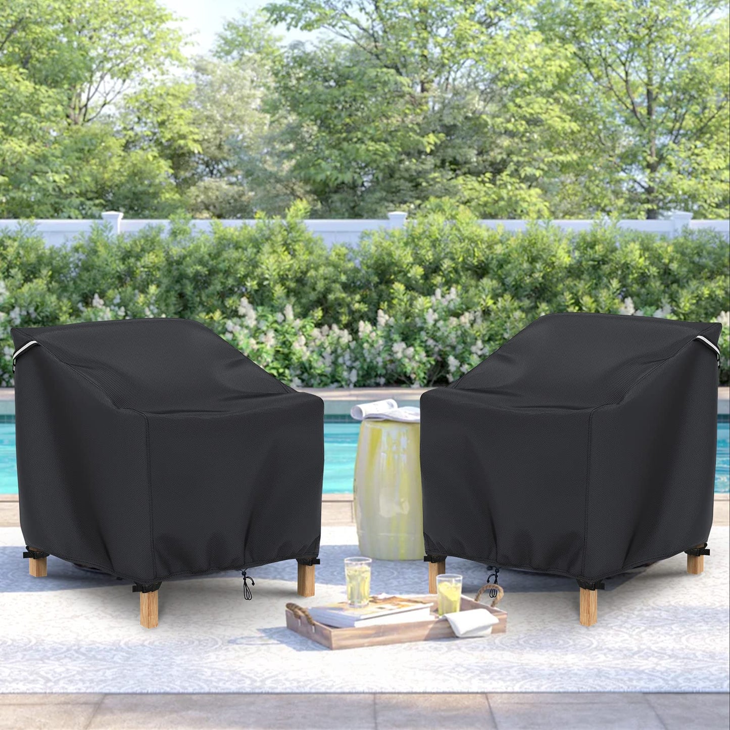 Gasadar Patio Chair Cover-2 Pack, Heavy Duty Waterproof UV Resistant Anti-Fading Chair Covers for Lawn Outdoor Furniture Chairs,35"W x 38"D x 31"H 🍁 All In One Marketplace Canada