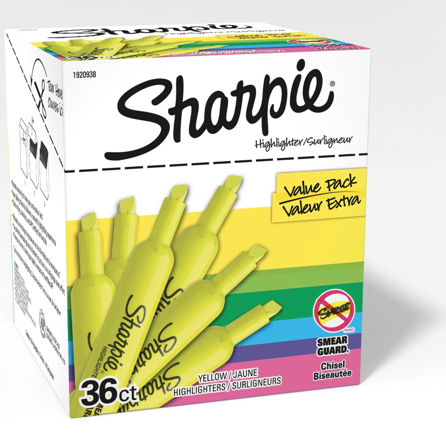 Sharpie Tank Highlighters, Chisel Tip, Yellow, 36 Count 🍁 All In One Marketplace Canada