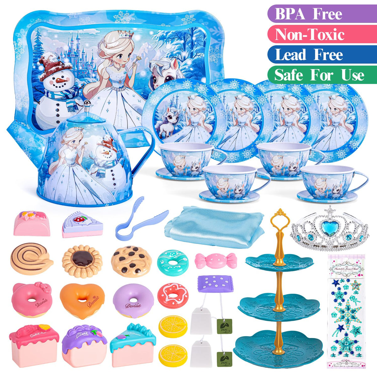 Hohosunlar Kids Tea Party Set for Little Girls Toddlers 3 4 5 6 7 8 🍁 All In One Marketplace Canada