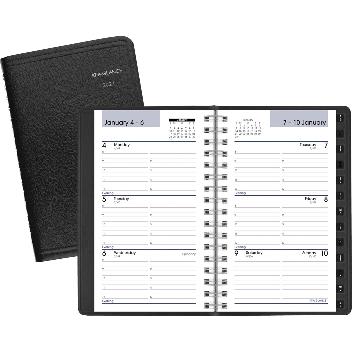 AT-A-GLANCE 2027 Appointment Book Planner, Weekly, 3.5 x 6", Pocket Size, Hourly, DayMinder, Black (G2500027)