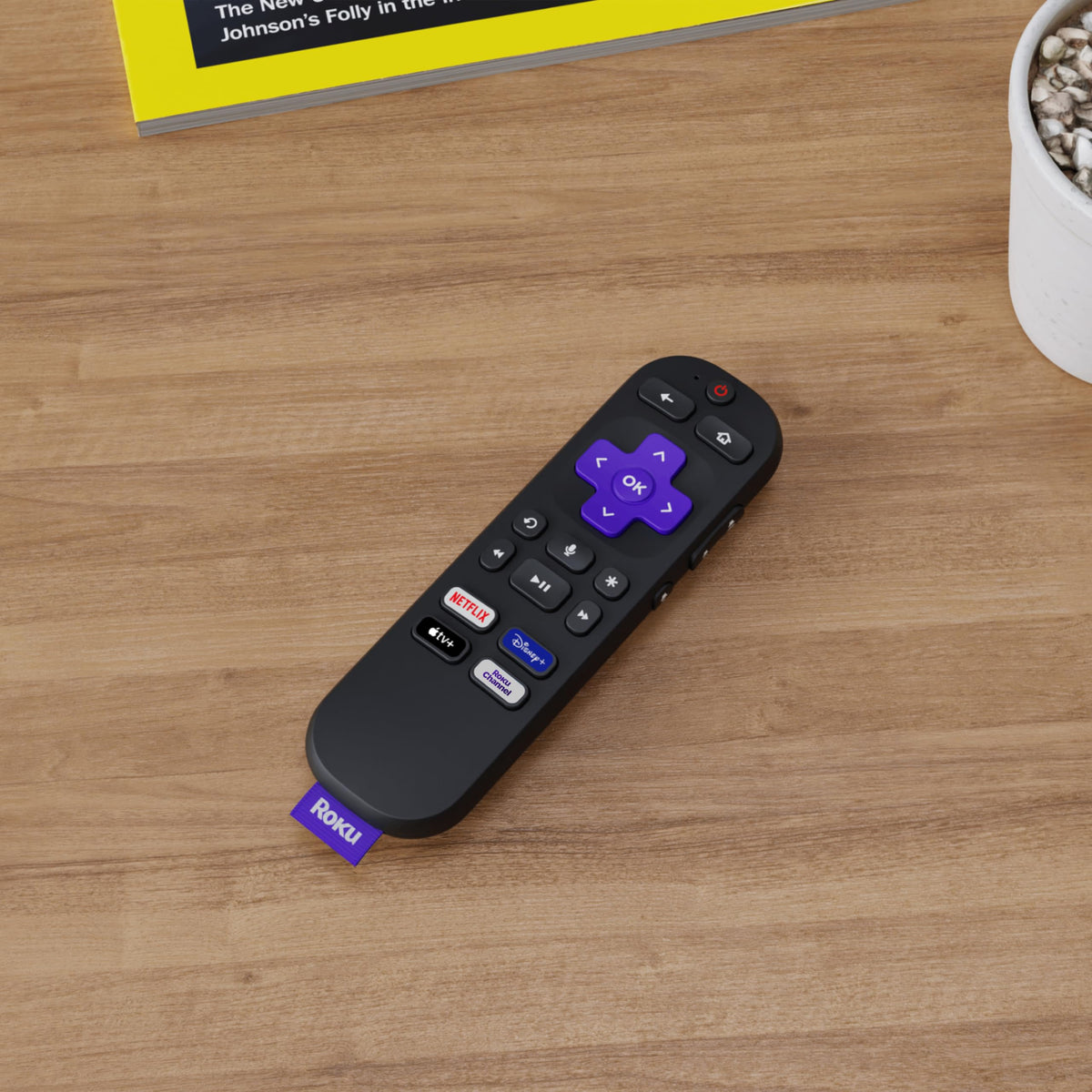 Roku Voice Remote | Replacement TV Remote Control with Voice Control, Simple Setup, & Pre-Set App Shortcuts - Compatible with Roku TV, Players, & Audio Devices