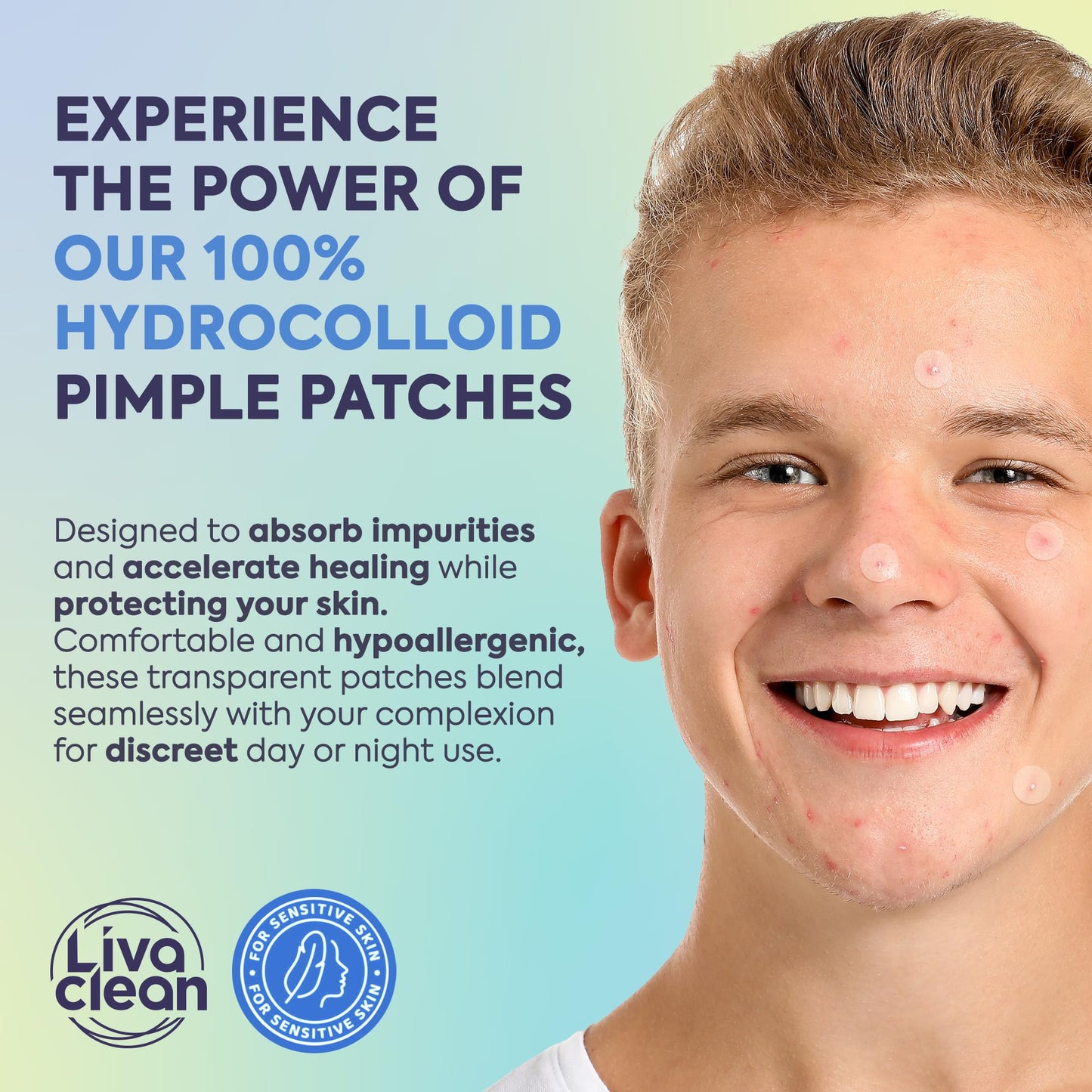 LivaClean 330 CT Pimple Patches for Face w/Hydrocolloid Only | Ideal for Sensitive Skin - Four Sizes - Pimple Patch, Hydrocolloid Patch, Acne Patches for Face - Available at All In One Marketplace Canada