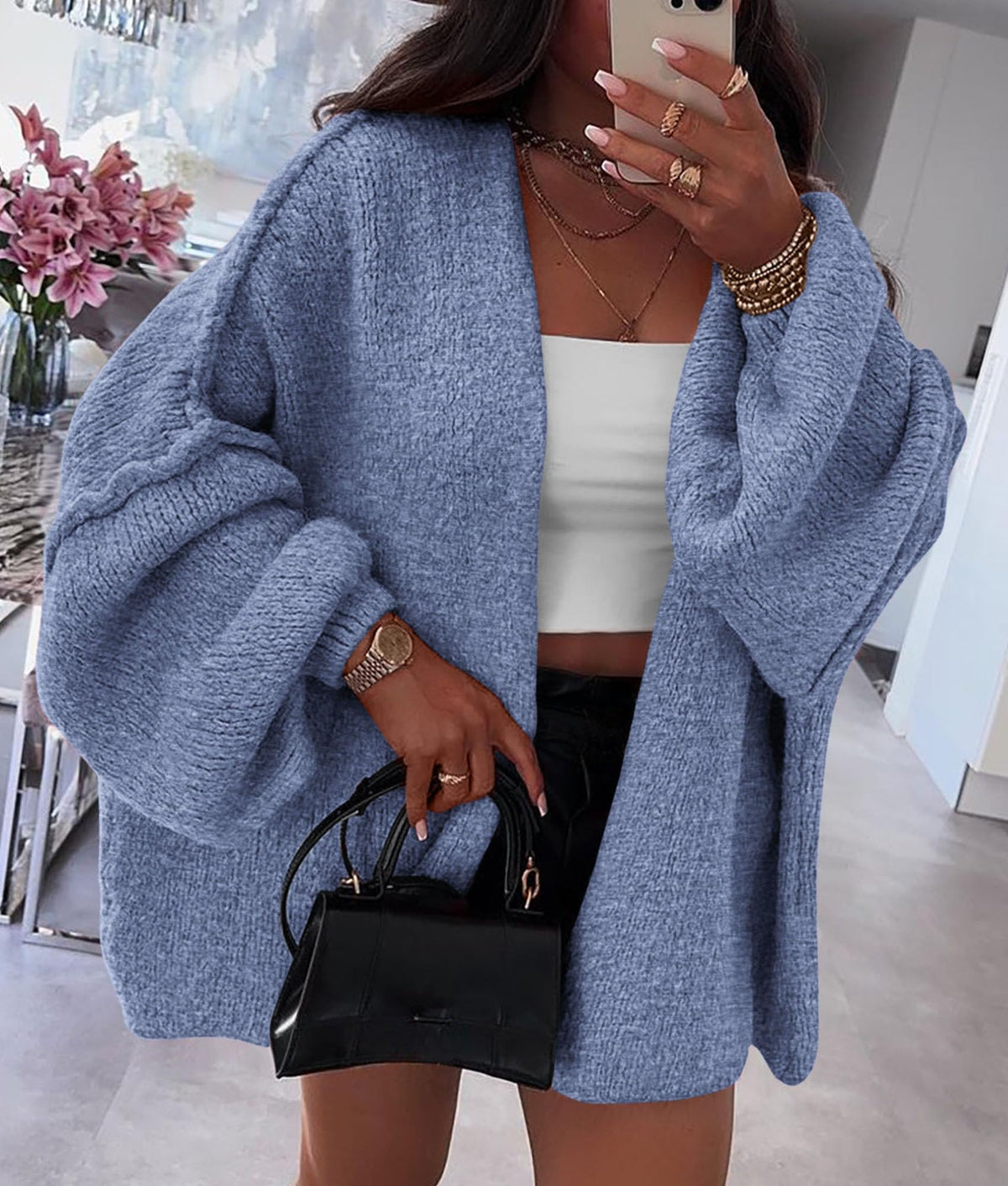 PRETTYGARDEN Womens Open Front Oversized Cardigan Sweaters 🍁 All In One Marketplace Canada