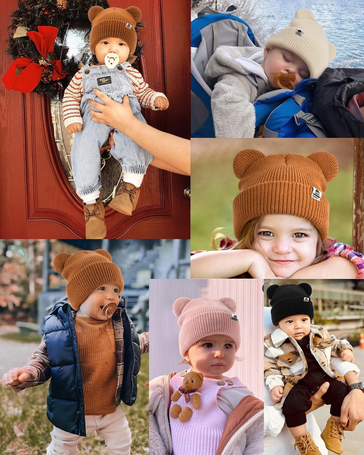 FURTALK Baby Beanie with Bear Ear Warm Knit Winter Hat for Infant Toddlers 🍁 All In One Marketplace Canada