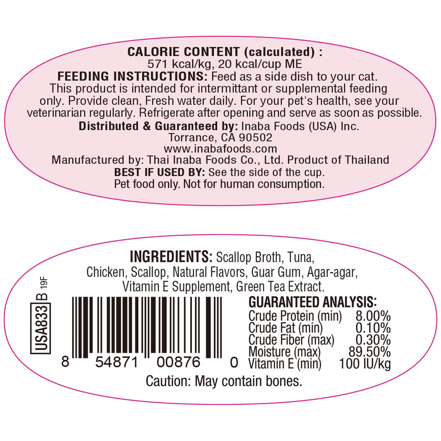INABA Twins for Cats, Shredded Chicken & Broth Gelée Side Dish/Topper Cups with Green Tea Extract, 34.8 Grams per Serving, 12 Servings, Tuna & Chicken with Scallop Recipe 🍁 All In One Marketplace Canada