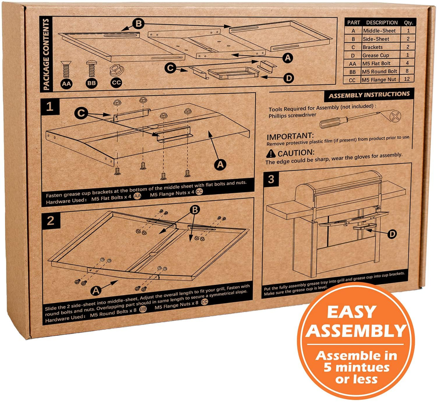 Grease Tray with Catch Pan - Adjustable Drip Pan for Gas Grill Models from Dyna Glo, Nexgrill, Expert Grill, Kenmore, BHG and More - Stainless Steel Grill Replacement Parts(Width 24"-30")
