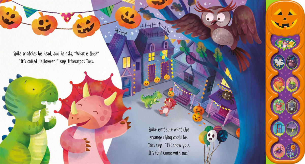 Dino's First Halloween: Friends Celebrate Their Differences in this Spook-tacular Noisy Sound-Button Book