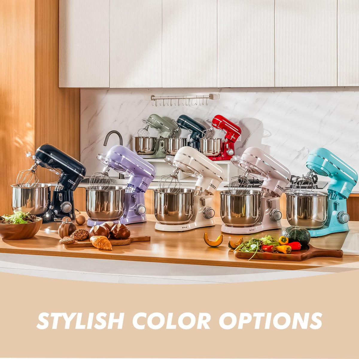 Kitchen in the Box Mini 3.5 QT, 10-Speed Tilt-Head Stand Mixer(Cream White) 🍁 All In One Marketplace Canada