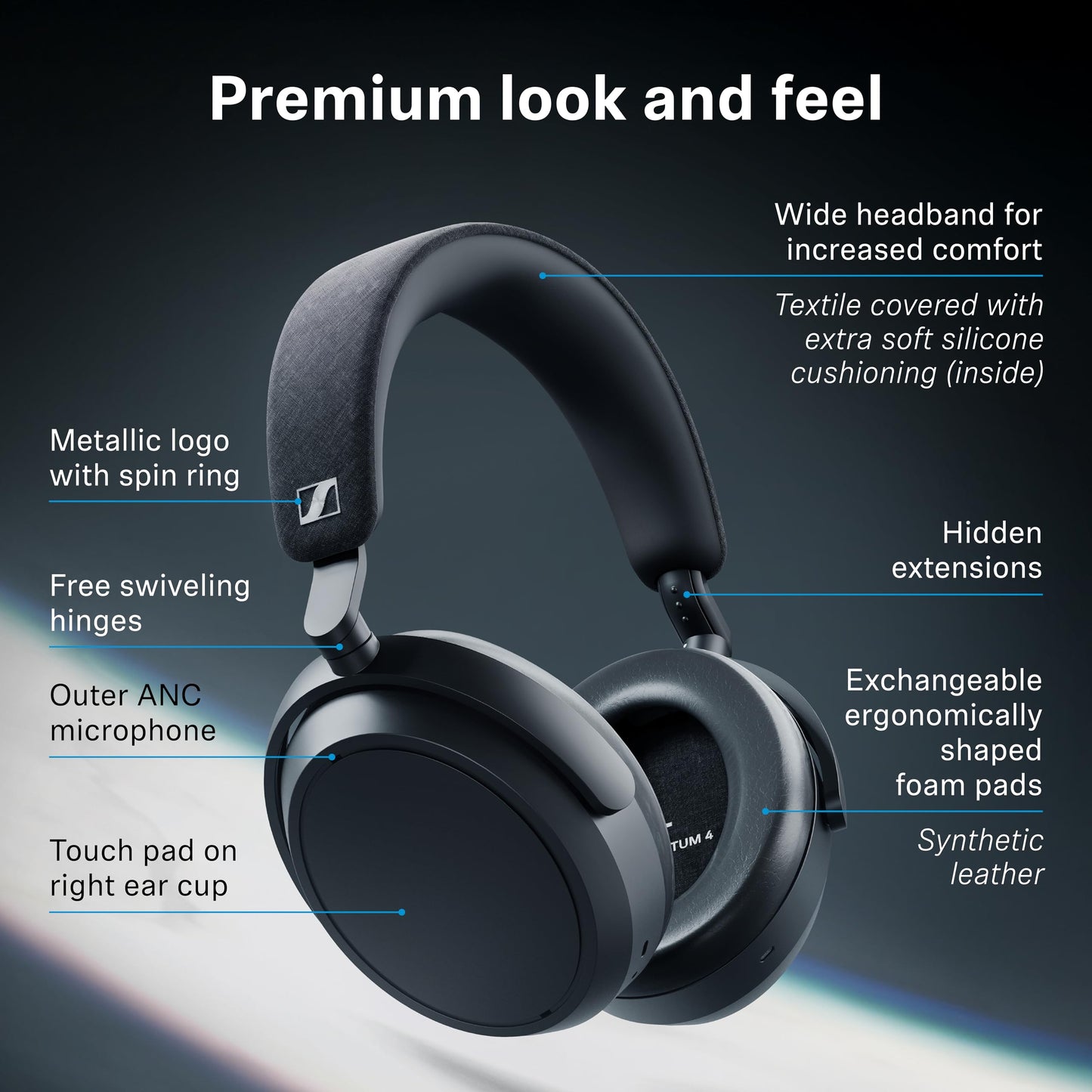 Sennheiser Momentum 4 Wireless Headphones, ANC, 60 Hr Battery, Brown π All In One Marketplace Canada