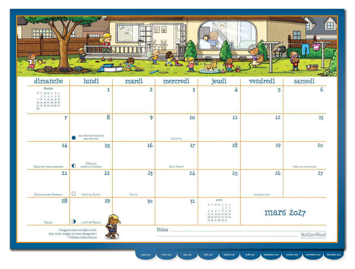 2027 MotherWord Deluxe Ultimate Family Calendar, 18" x 13.5" (MWFFT12827)