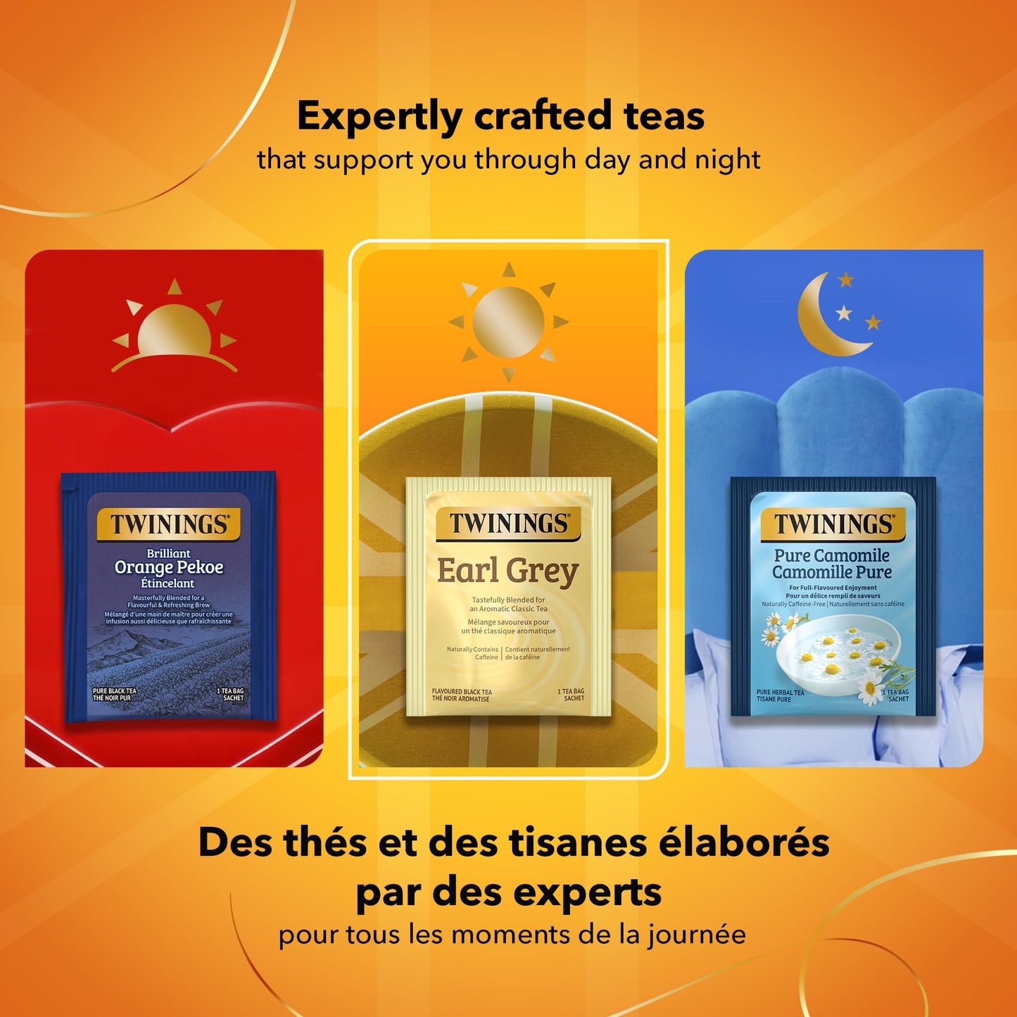 Twinings Herbal Camomile Individually Wrapped Teabags, Naturally Caffeine-Free, Made with 100% Pure Camomile Blossoms, 20 Count (Pack of 6), Enjoy Hot or Iced