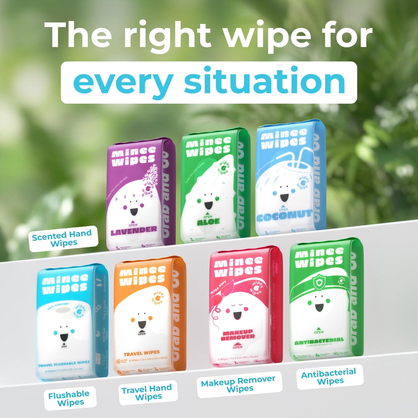 Impossibly Compact Travel Flushable Wipes - 99.5% Water and Aloe - Safe for Sensitive Skin, Hypoallergenic & Unscented - Travel Essentials for Adults, Kids & Baby Care (48 Wipes (8 Packs))