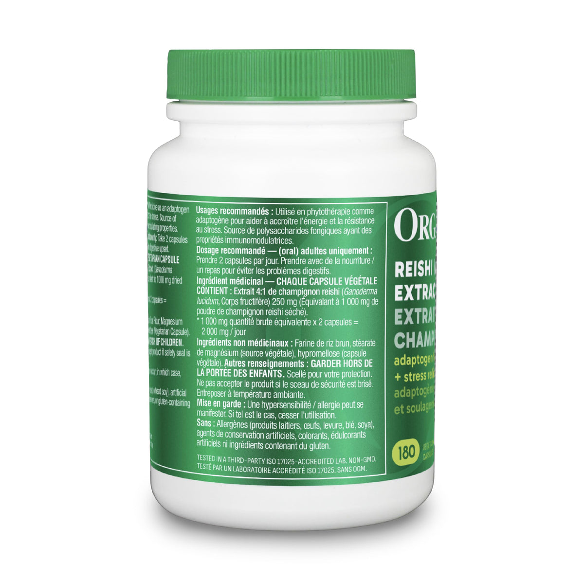 Organika Mushroom Extract - Reishi 180 Vcaps