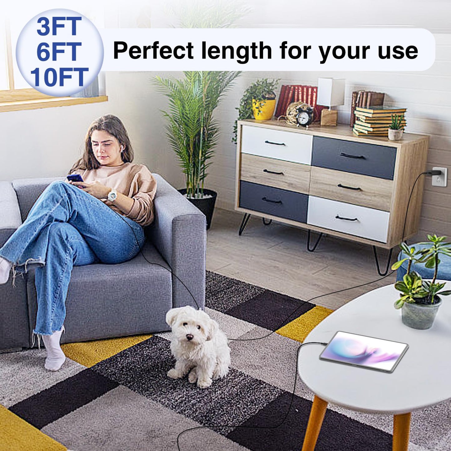 45W USB C Charger for Samsung Galaxy S25/S24/S26 Ultra,3FT/6FT/10FT USB C Cable and USB C Fast Charger Blcok for Samsung Galaxy S23 S22 Ultra/S21,Fast Charging Cable for iPhone 17 16/iPad Pro