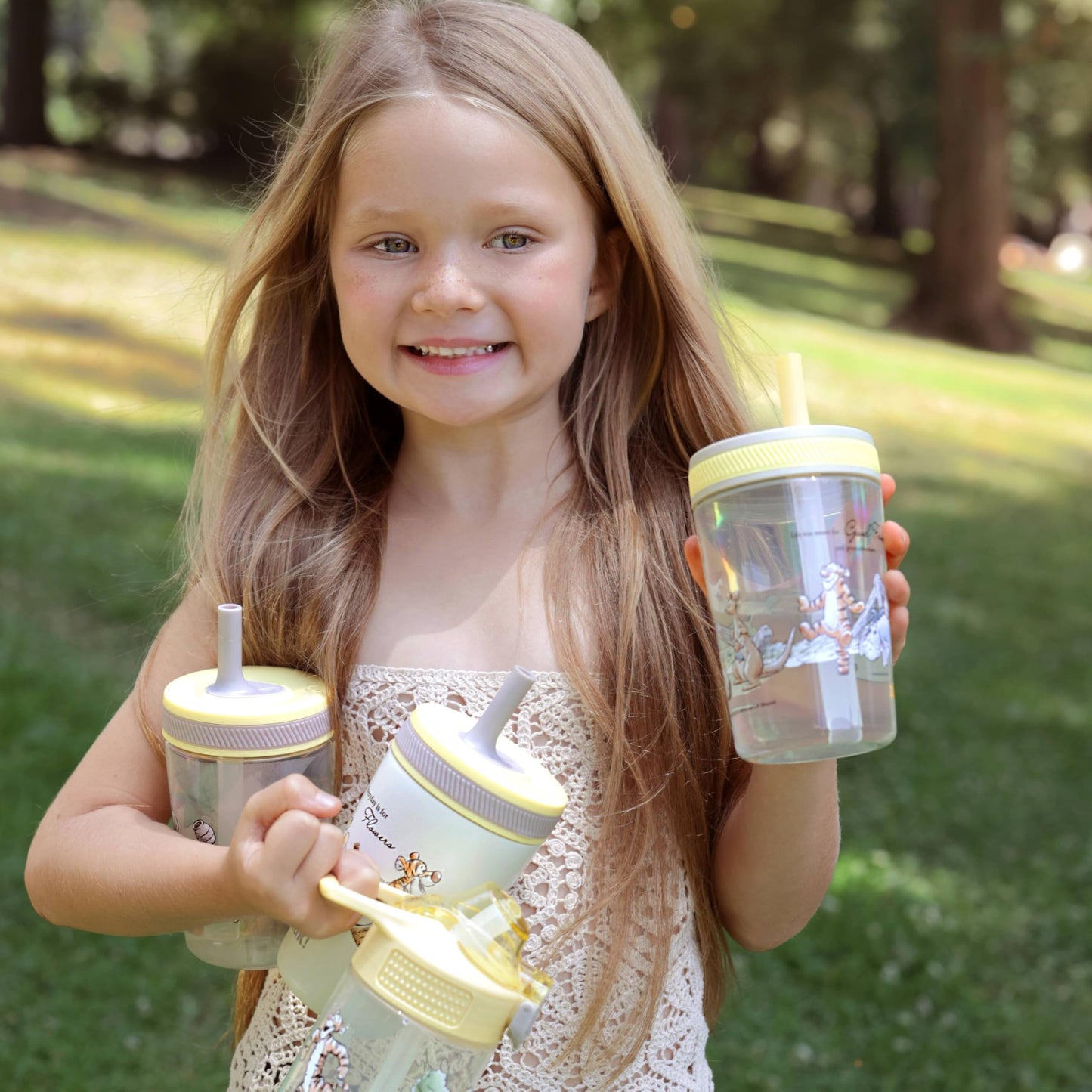 Zak Designs Winnie the Pooh Kelso 15oz Leak-Proof Toddler Cups, 2-Pack