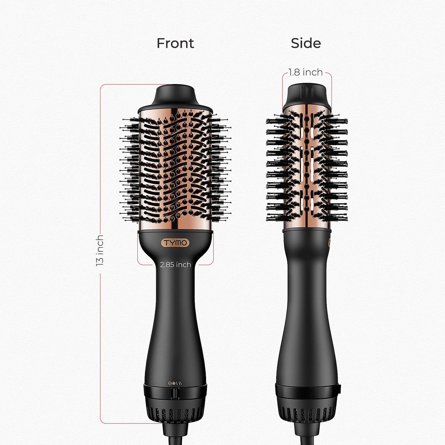 TYMO Hair Dryer Brush Blow Dryer Brush in One, 4 in 1 Ionic Hairdryer and Styler Volumizer with Oval Titanium Barrel, Hot Air Straightener for Smooth Frizz-Free Blowout, Gold - Available at All In One Marketplace Canada