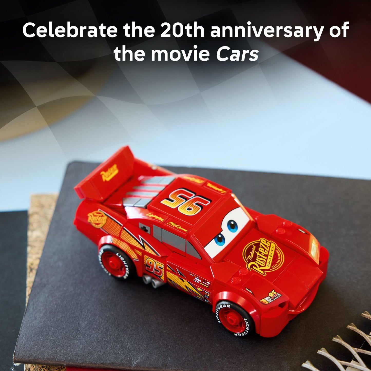 LEGO Speed Champions Lightning McQueen Toy - Disney Pixar Cars Building Blocks for Kids, Boys & Girls, Ages 9+ - Pretend Play Race Car & Bedroom Shelf Display - 77255 - Available at All In One Marketplace Canada