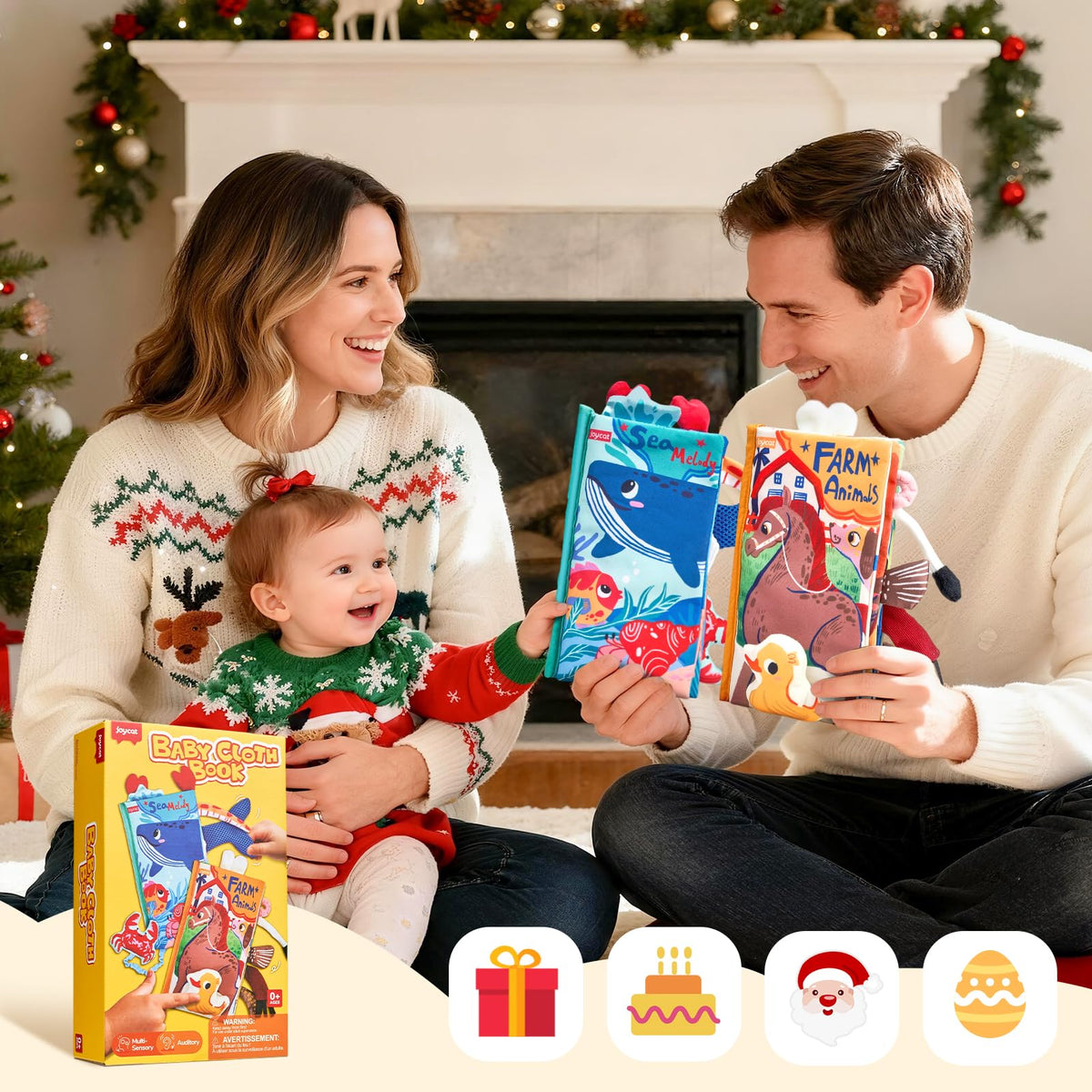 JoyCat Baby Toys 0-6 Months, 2PCS Crinkle Books for Babies 🍁 All In One Marketplace Canada