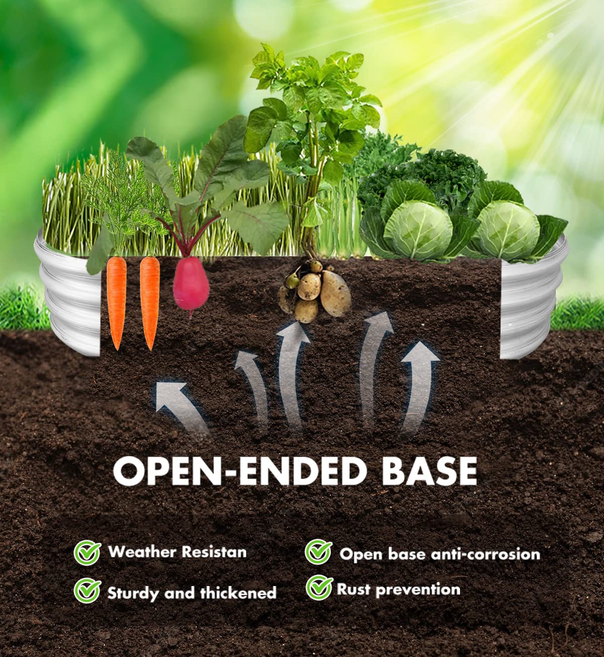 COATTOA Galvanized Raised Garden Bed, Raised Garden Boxes, 2 Pcs 6×3×1ft Outdoor Galvanized Planter Box, Garden Stock Tank Outdoor with Metal Plant Stakes, Garden Beds for Vegetables Planting - Available at All In One Marketplace Canada