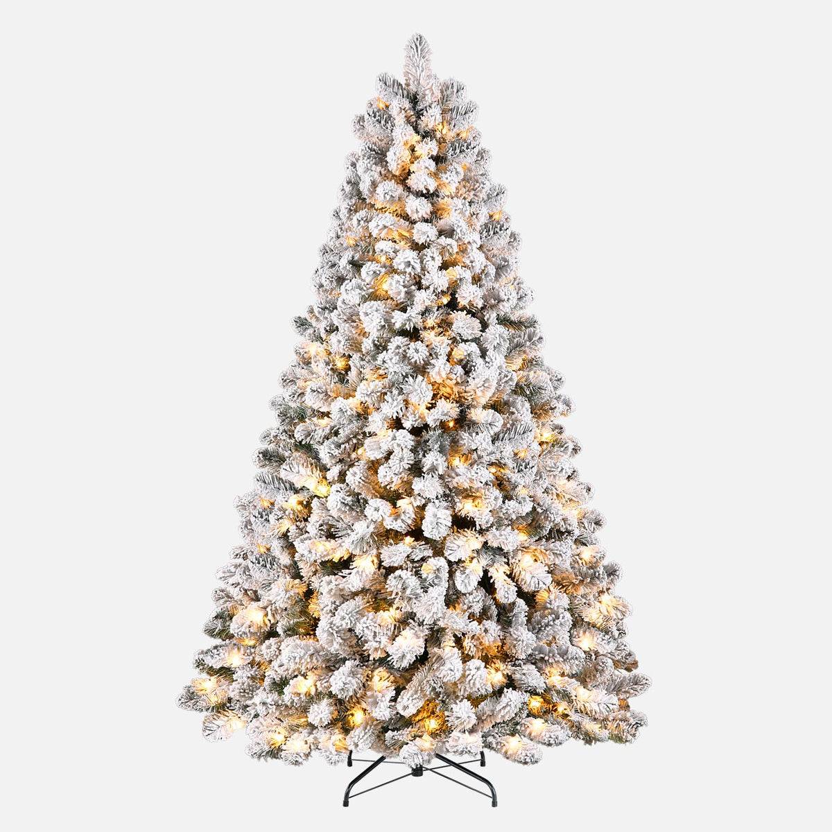 SHareconn 6ft Snow Flocked Spruce Pre-lit Artificial Christmas Tree, White 🍁 All In One Marketplace Canada