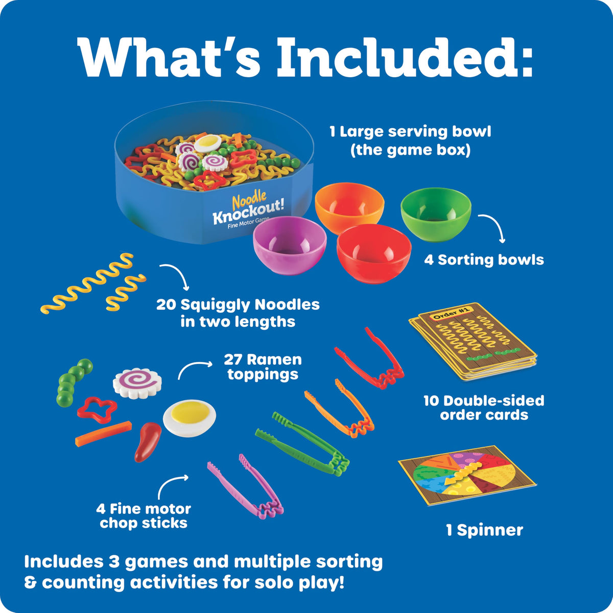 Learning Resources Noodle Knockout Fine Motor Game