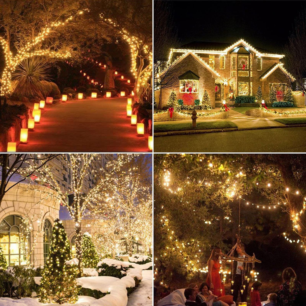 105FT 300 LED Christmas Lights Outdoor (Warm White) 🍁 All In One Marketplace Canada