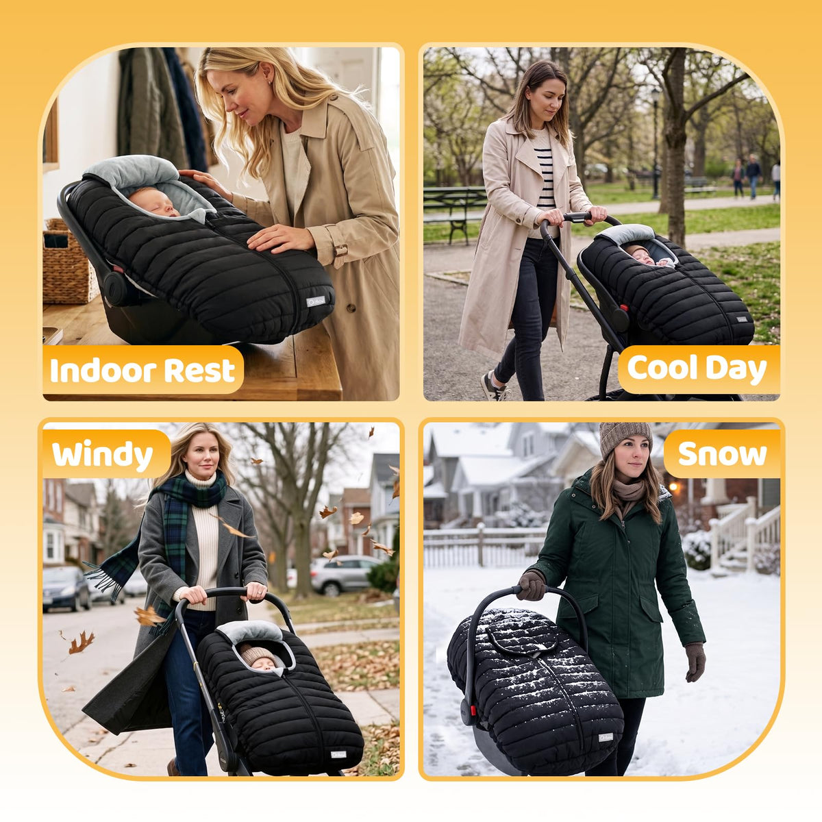 Orzbow Winter Car Seat Cover for Baby, Infant Car Seat Cover, Universal Fit 🍁 All In One Marketplace Canada