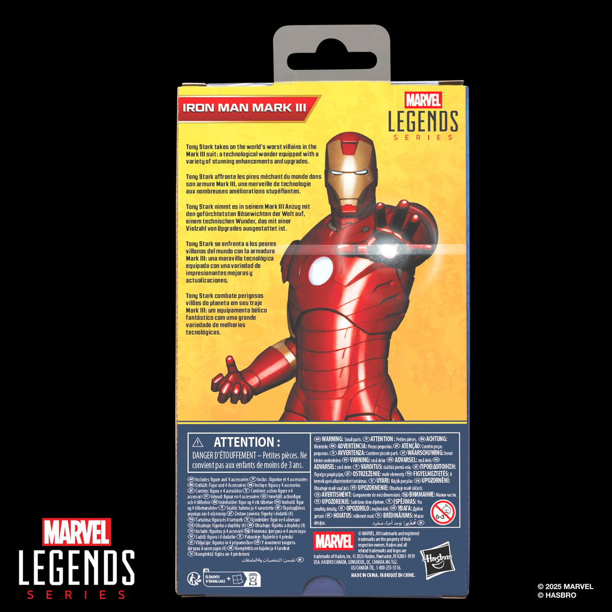 Marvel Legends Series Iron Man Mark III, Iron Man Movie Collectible 6-Inch Scale Action Figure Toy
