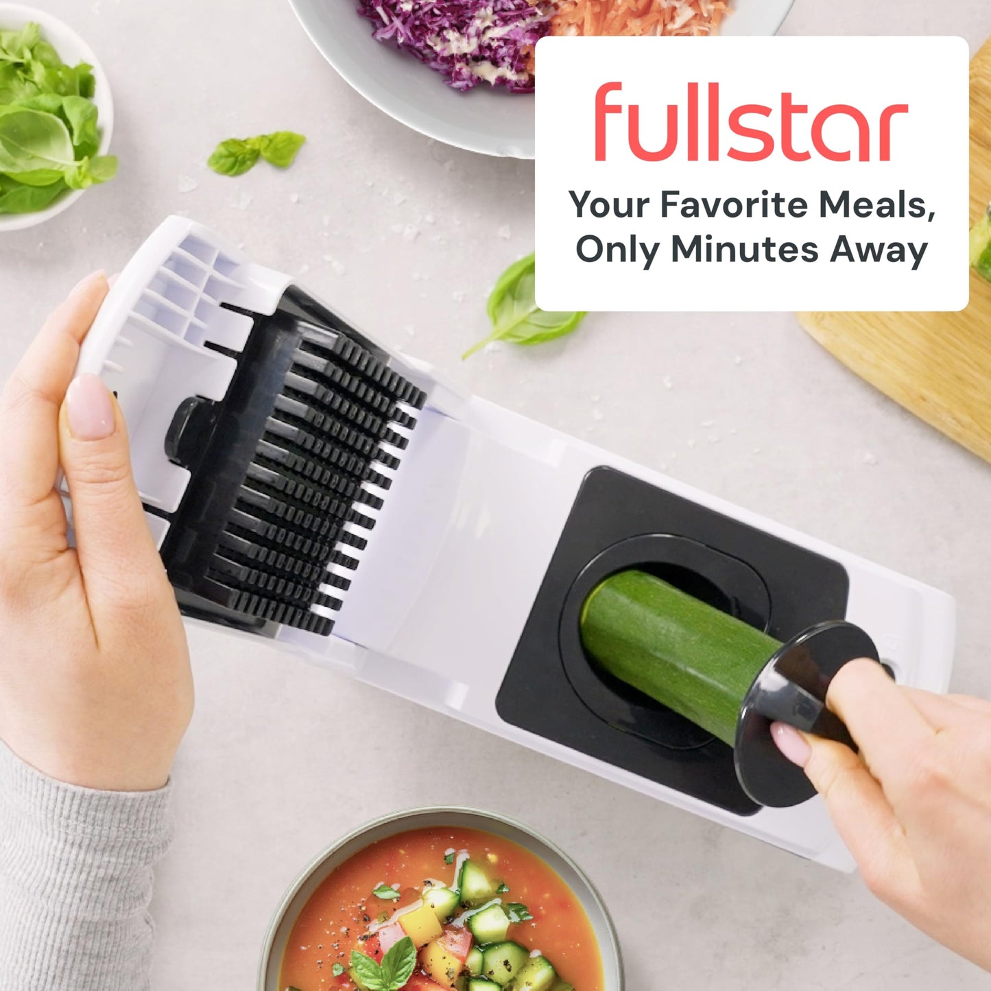 Fullstar Pro Original - Vegetable Chopper, Cutter & Spiralizer - 4 Blades
