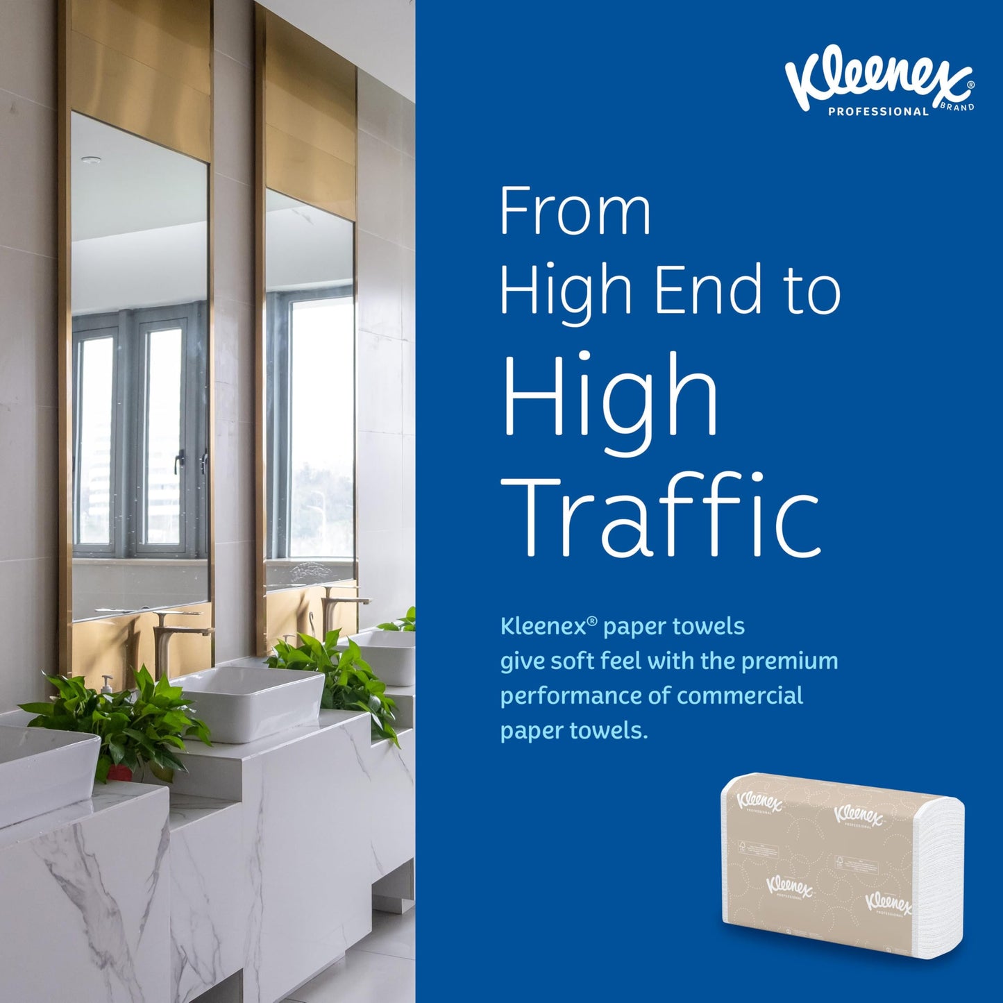 Kleenex Professional Universal Multifold Paper Towels, Bulk (02046), Absorbency Pockets, 9.2" x 9.4" Towel, White (150 Sheets/Pack, 8 Packs/Case, 1,200 Sheet Total) Kleenex