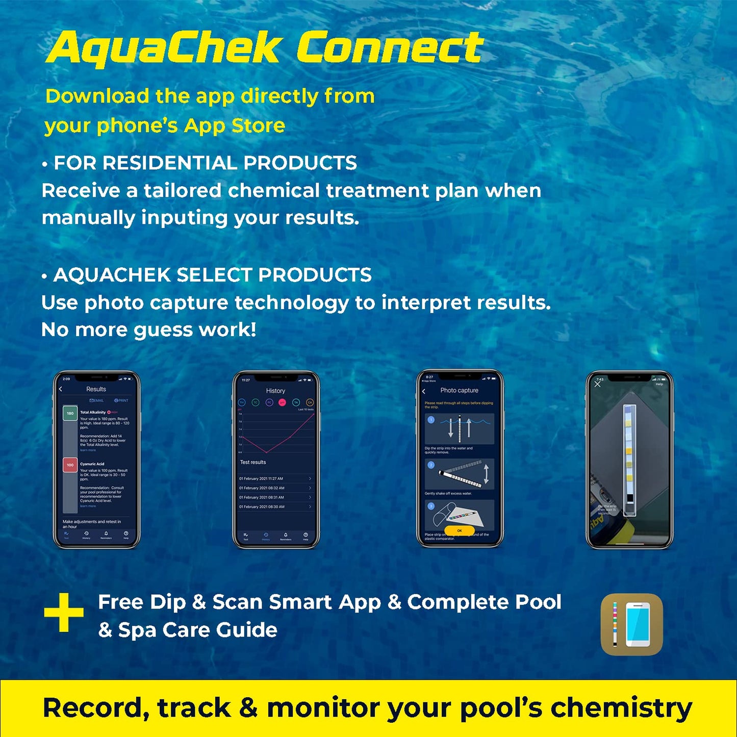 AquaChek 561140A White Salt Titrators Test Strip for Swimming Pools AquaChek