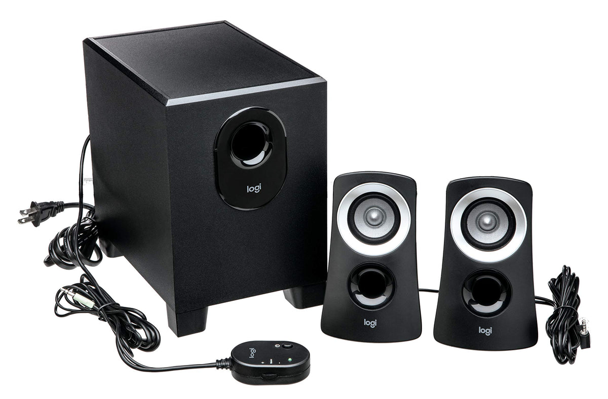 Logitech Z313 2.1 Multimedia Speaker System Full Range Audio - Black