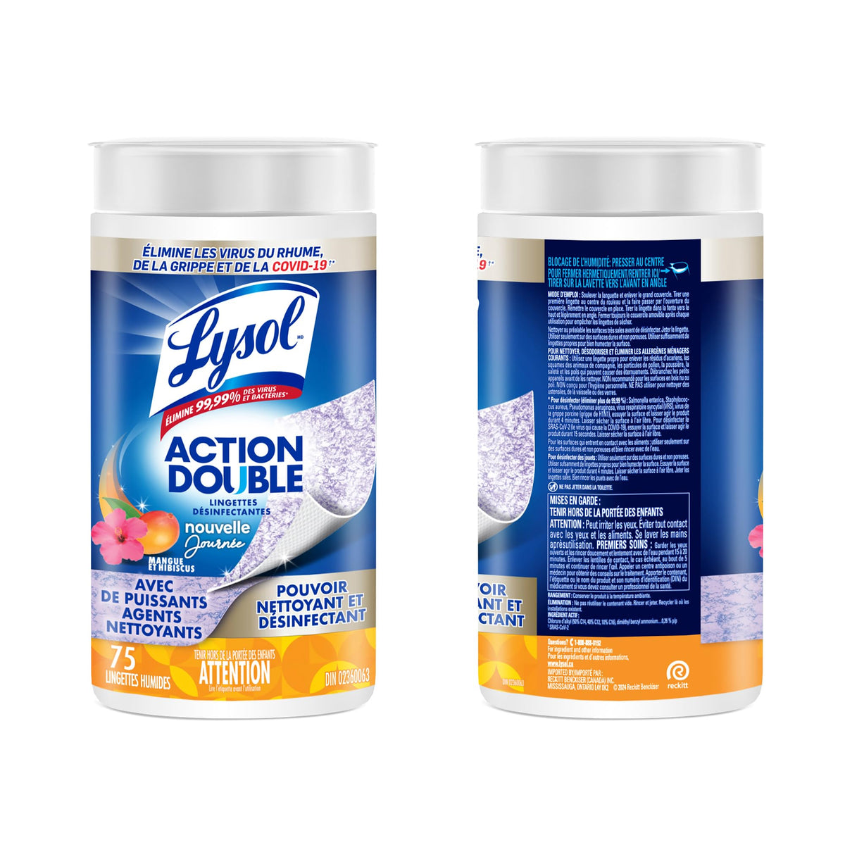 Lysol Brand New Day Dual Action Disinfecting Wipes, 6 X 75 ct