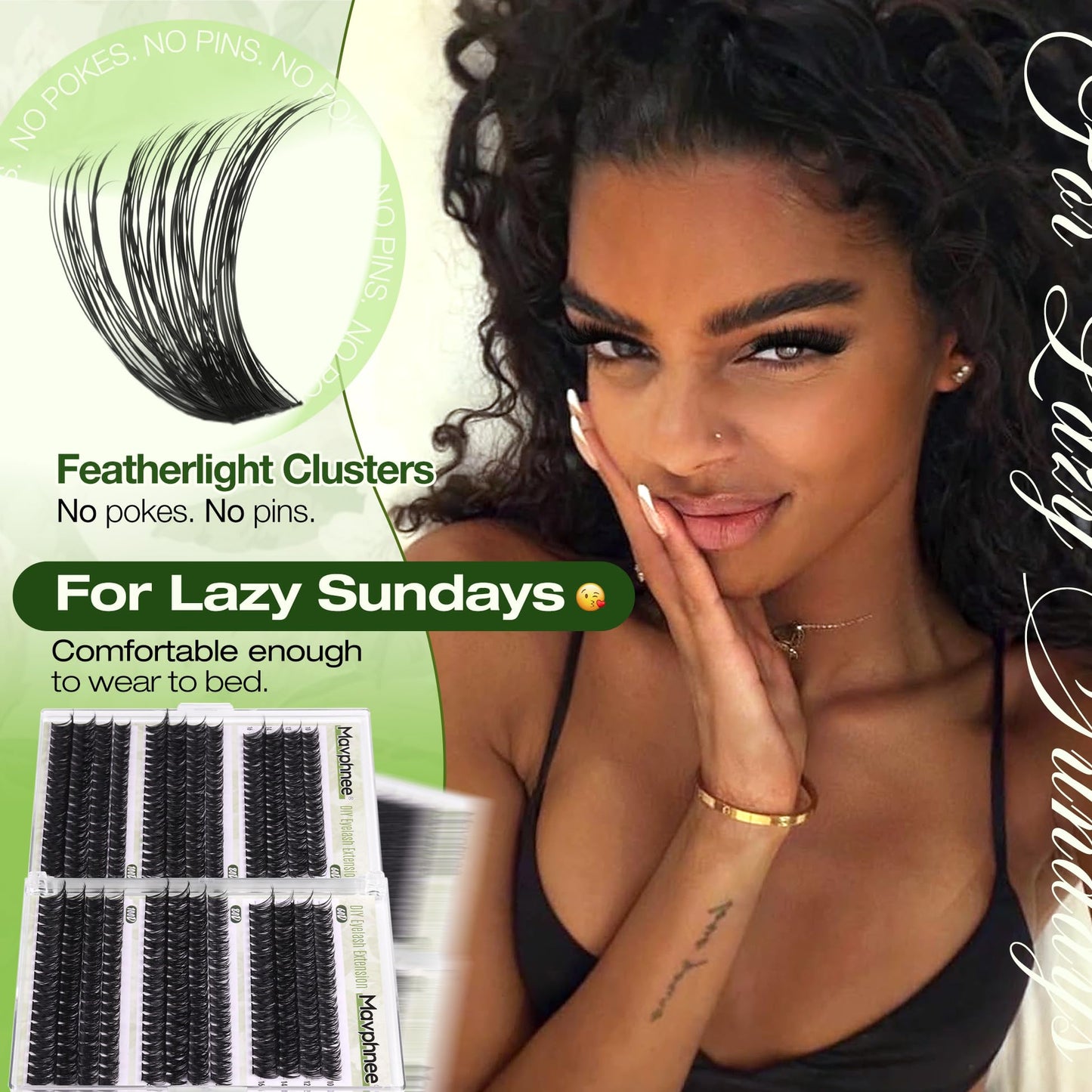 D Curl Cluster Eyelash Extensions 480Pcs Volume Lash Extensions DIY Eyelash Extensions for Beginners Wispy Eyelash Clusters Natural Fluffy Individual Lashes Clusters (60D 80D 100D Mixed, 10-16MM) - Available at All In One Marketplace Canada